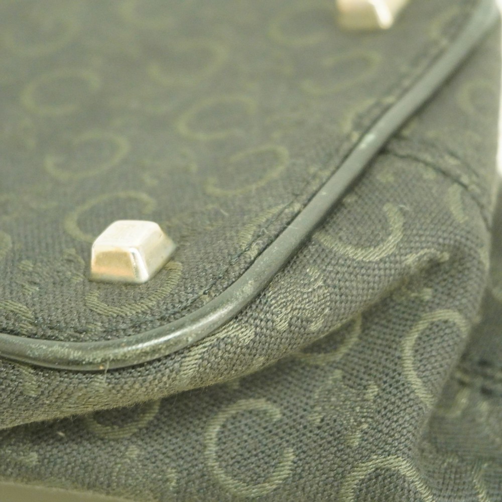 Celine Black Canvas Handbag Macadam C - Picture 7 of 10